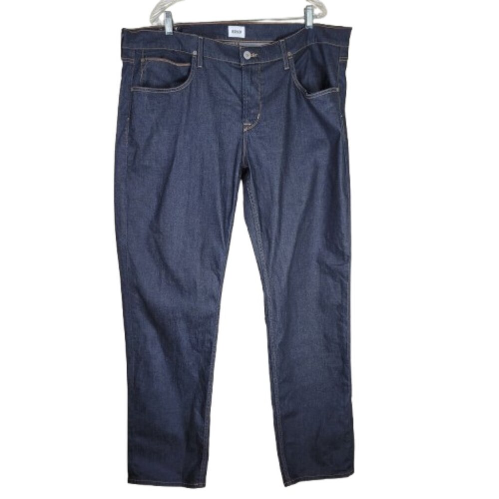 Hudson Byron Straight Leg Jeans 42 x 35 Dark Wash Stretch Denim